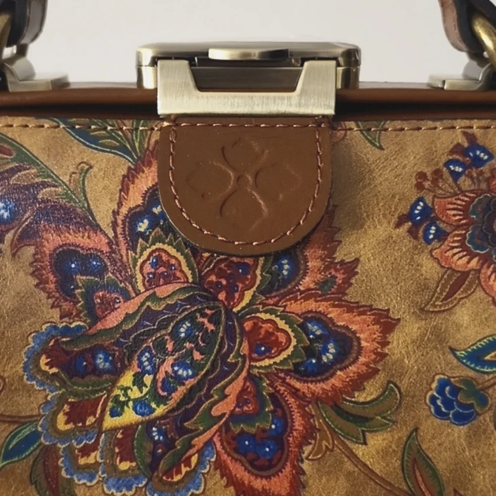 Patricia Nash Leather Satchel/Crossbody w/Free Wallet